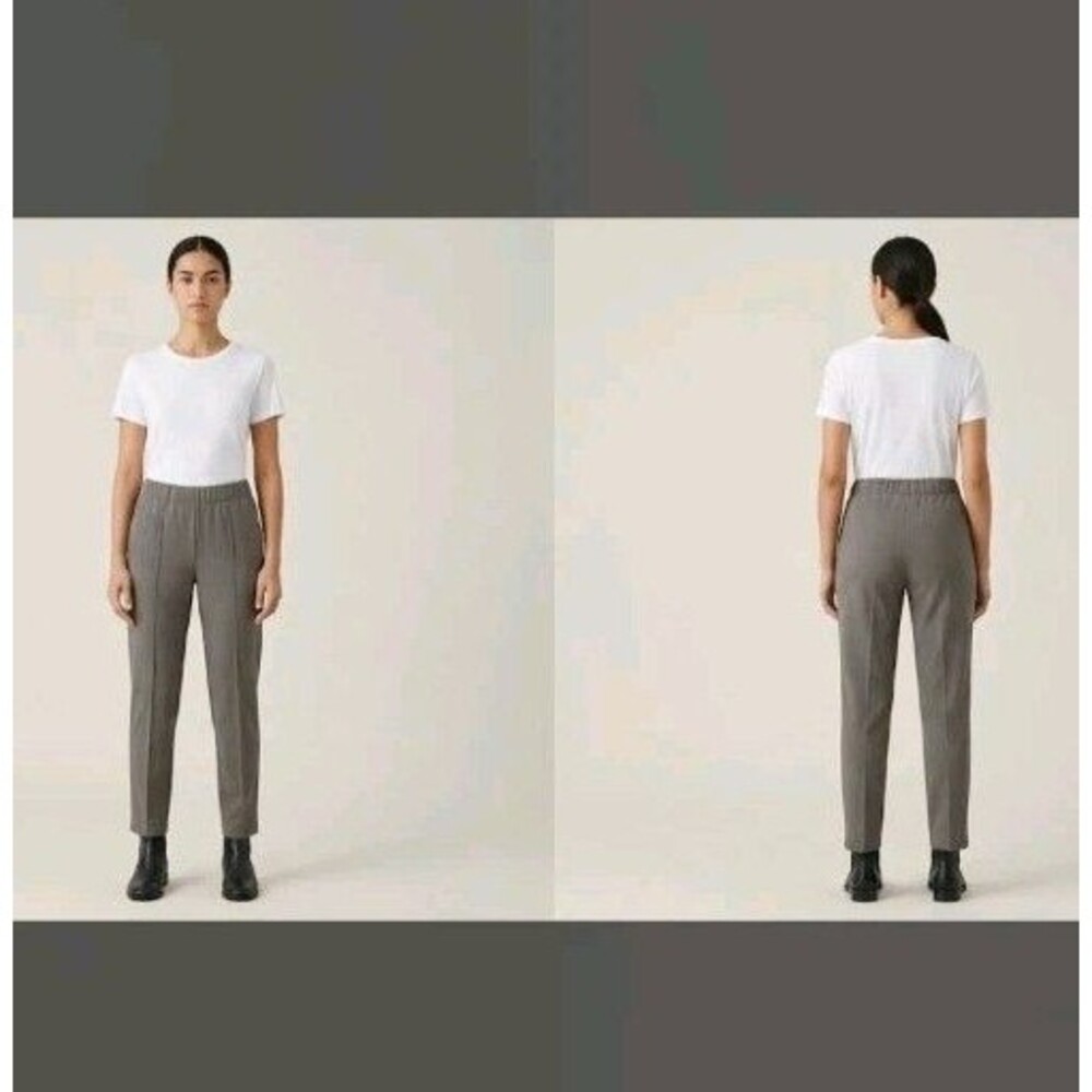 John & Mark Women's Pants Pull on Size S Ankle Seam Stretch Green